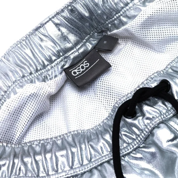 Super cute metallic silver swim shorts - Picture 4 of 5